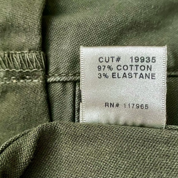 J Brand Kai Jungle Green Stretch Cotton 3” Utility Short Sz 25 *NWT* - Picture 8 of 10